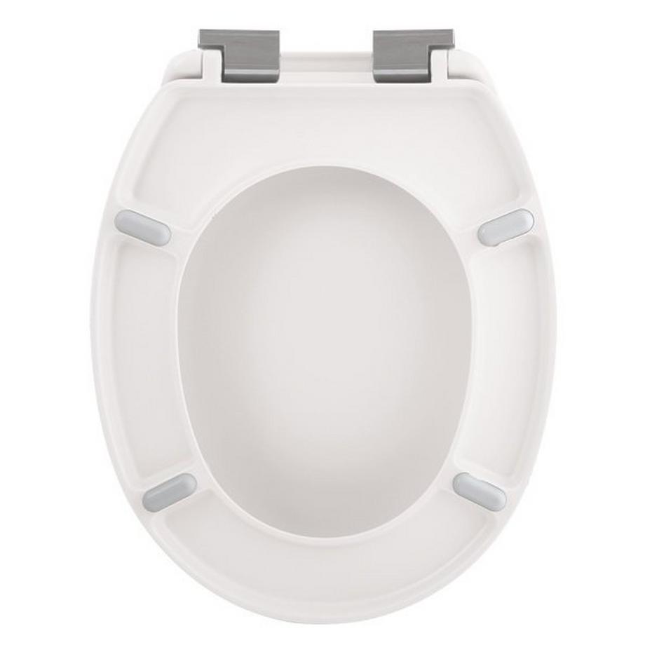 spirella Abattant WC Thermo Dur NEELA Blanc Mat - Charnières ABS Chromé  