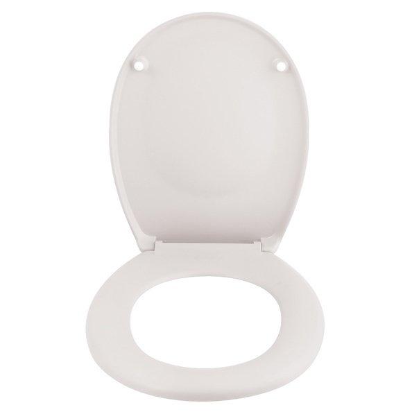 spirella Toilettensitz Duroplast NEELA Mattweiß - Scharniere aus verchromtem ABS  