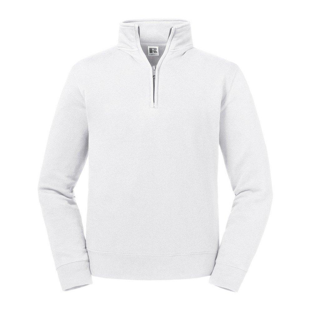 Image of Authentische Zip Neck Sweatshirt Herren Weiss M