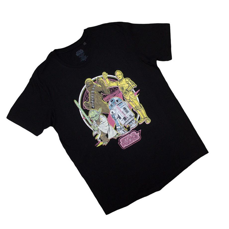 STAR WARS Star Wars C-3PO Chewbacca R2-D2 Yoda Kurzarm T-Shirt  