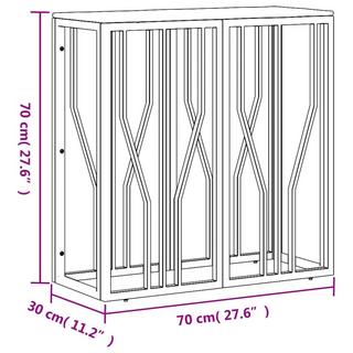 VidaXL Table console acier inoxydable  