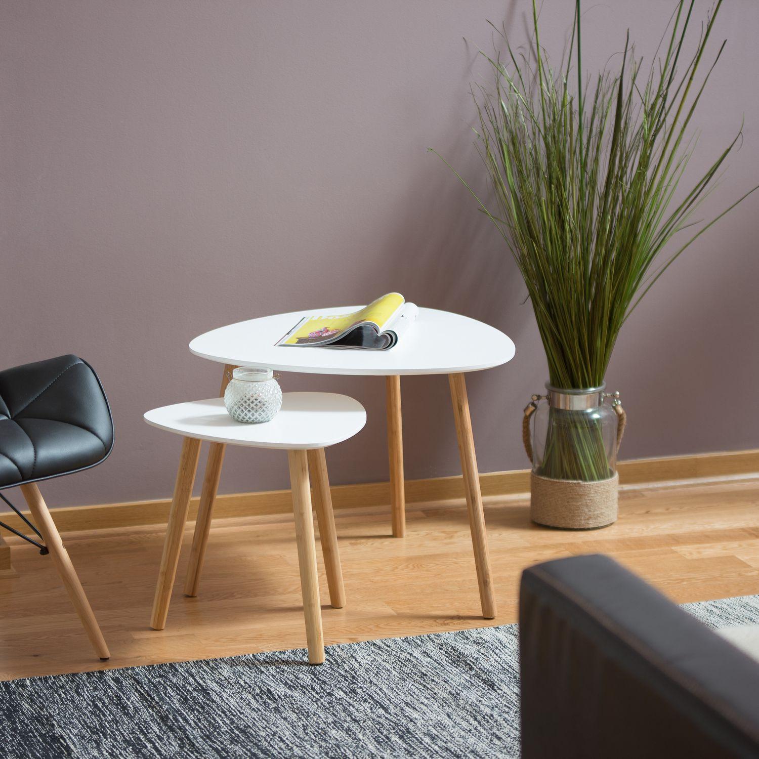 B2X Esstisch 2er Set im skandinavischen Design  