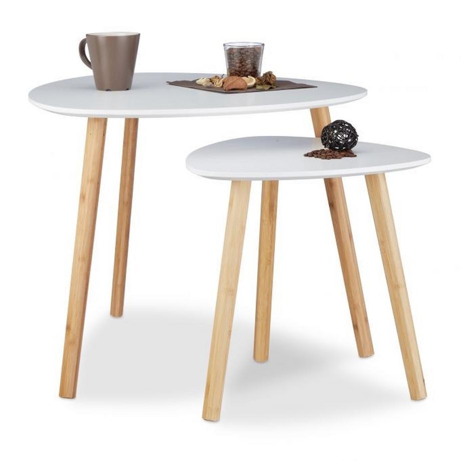 Set di 2 tavoli da pranzo in stile scandinavo