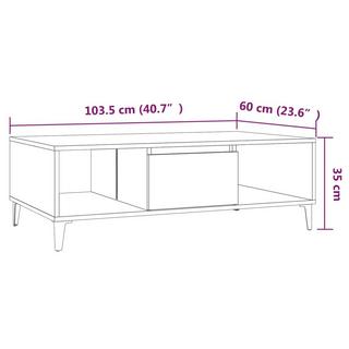 VidaXL Table basse bois d'ingénierie  