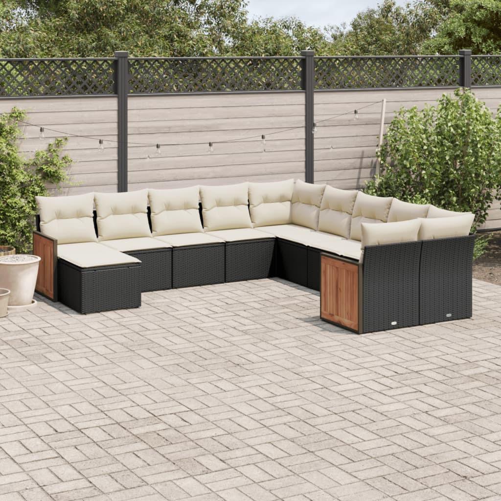 VidaXL set divano da giardino Polirattan  