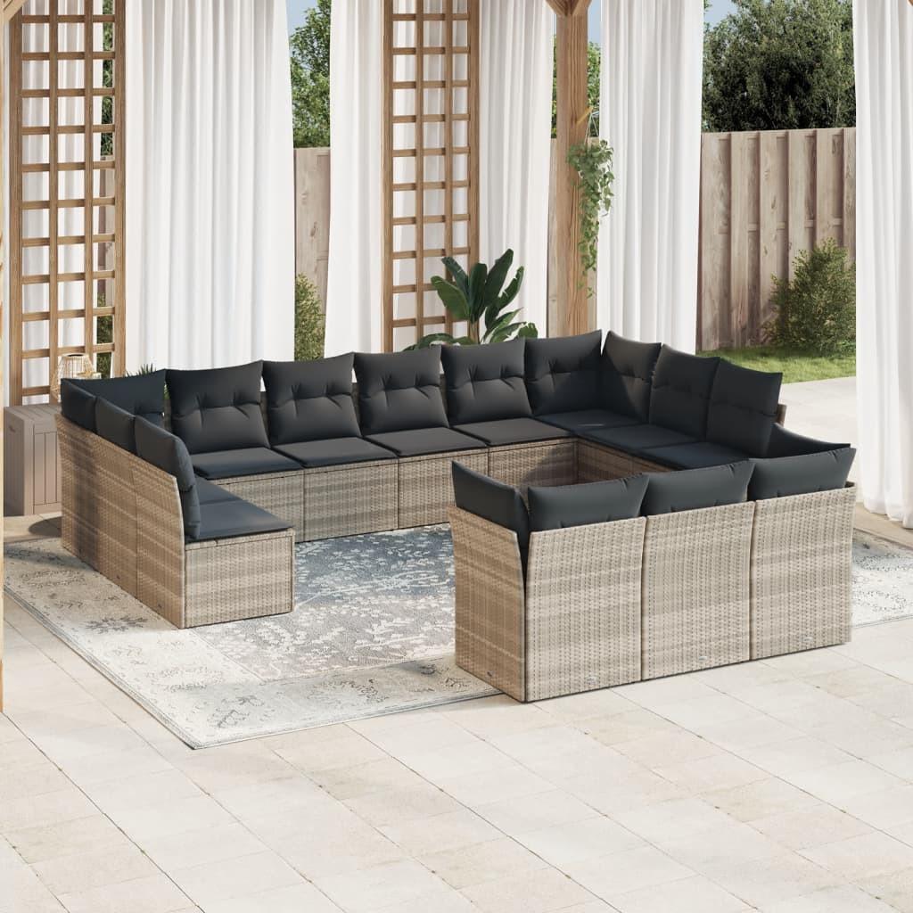 VidaXL set divano da giardino Polirattan  