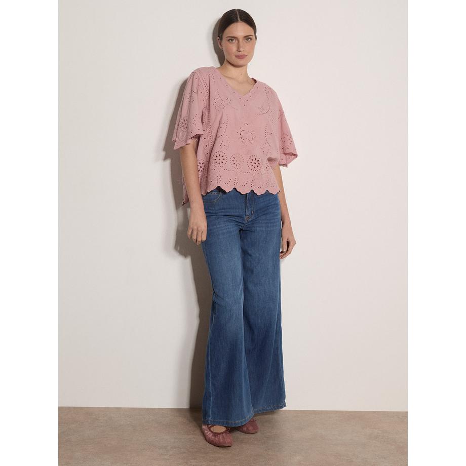 APRICOT Top in pizzo smerlato  