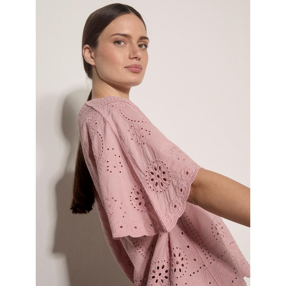 APRICOT Top in pizzo smerlato  