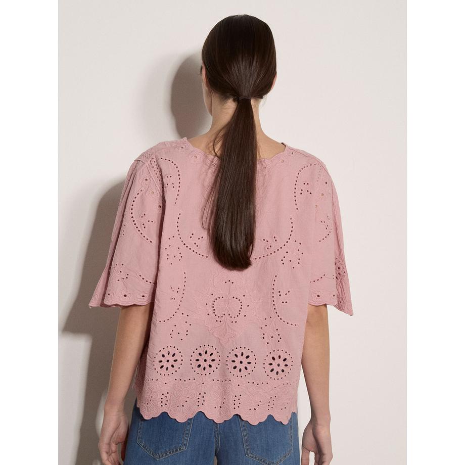 APRICOT Top in pizzo smerlato  