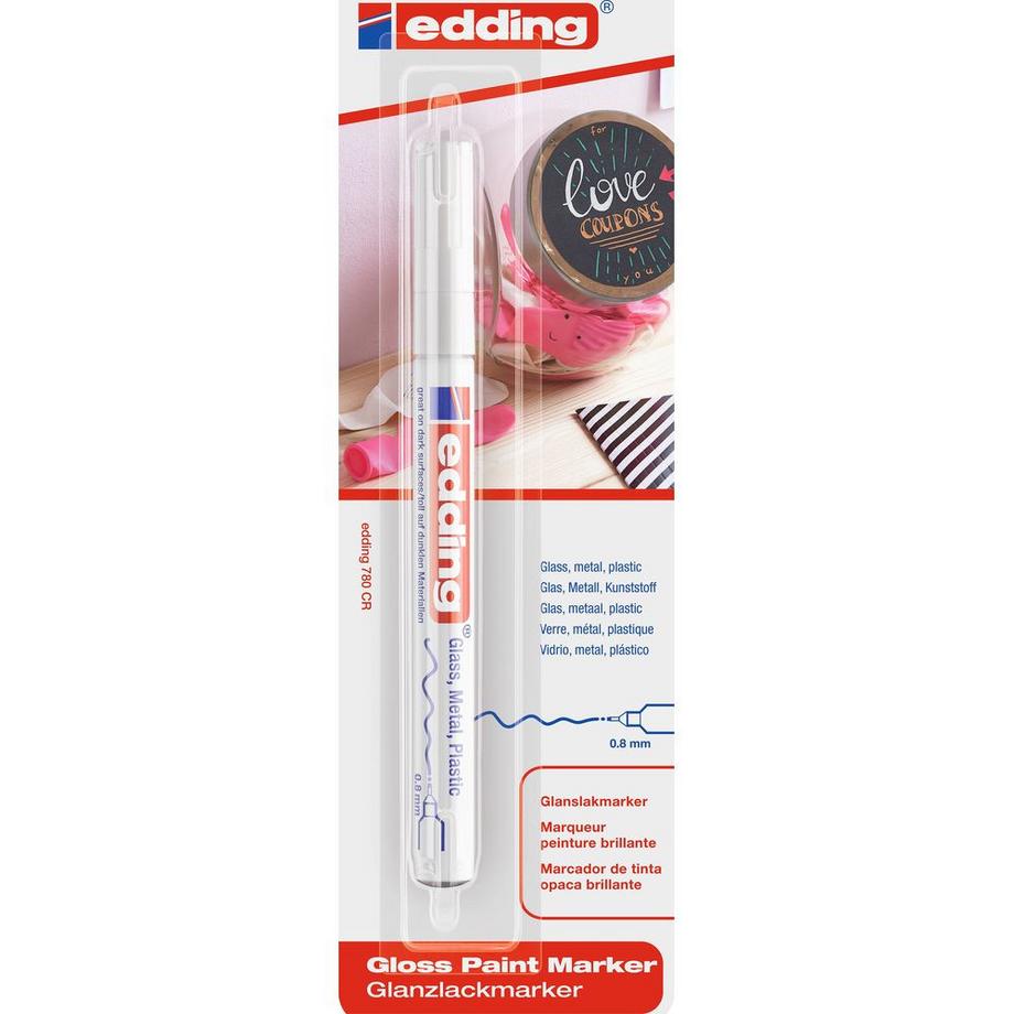 Edding EDDING Paintmarker 780 0.8mm 780BLI-49 CREA weiss Blister  