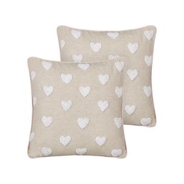 Lot de 2 coussins en Coton Moderne GAZANIA