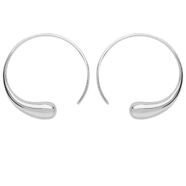 Image of Große Luna Creolen Damen Silber 3cm