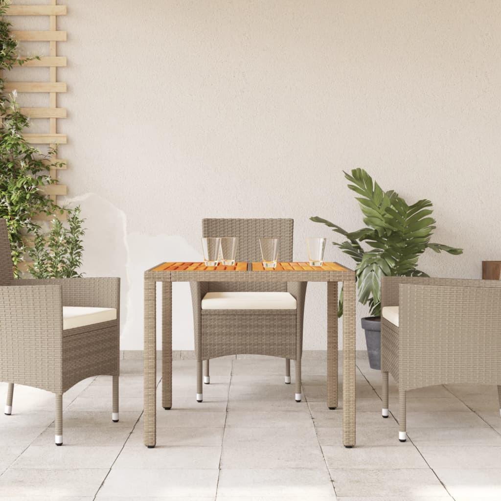 VidaXL Table de jardin rotin synthétique  