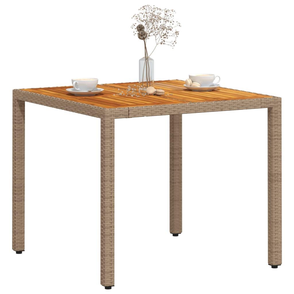 VidaXL Table de jardin rotin synthétique  