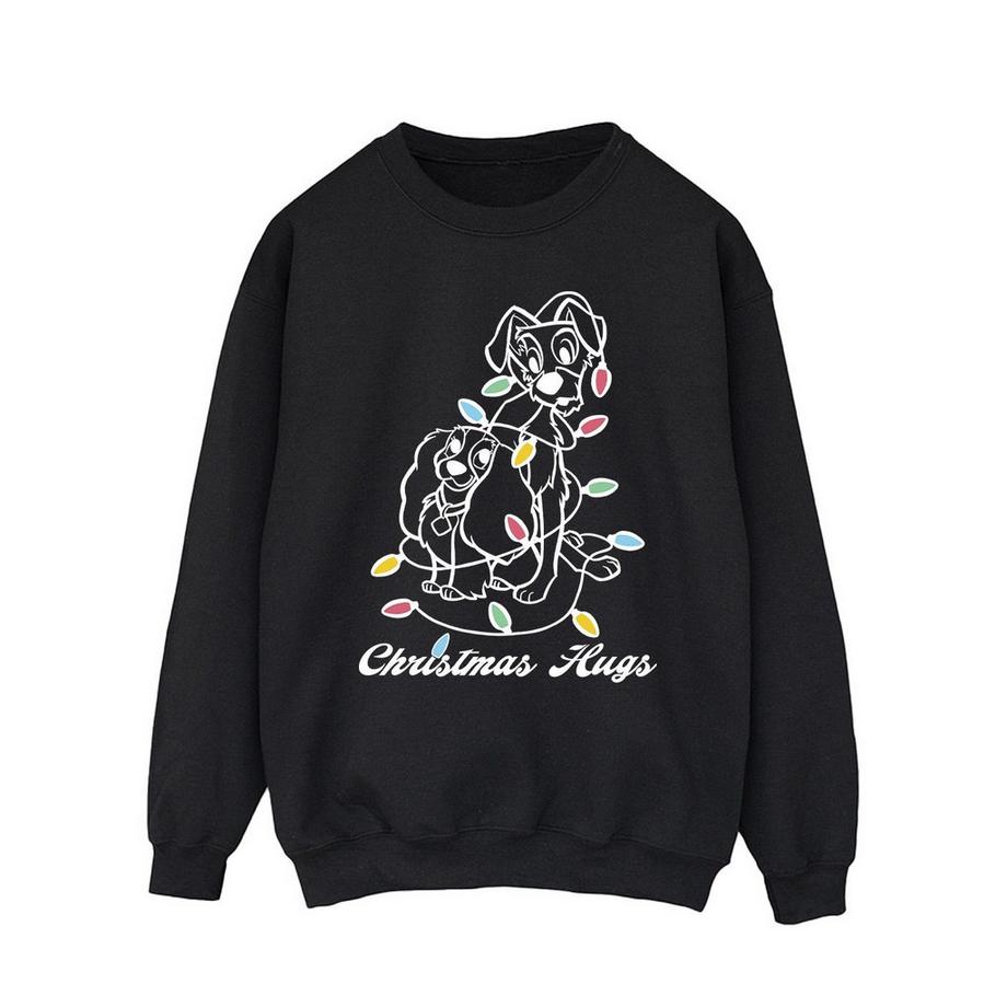 Disney Lady And The Tramp Christmas Hugs Sweatshirt  