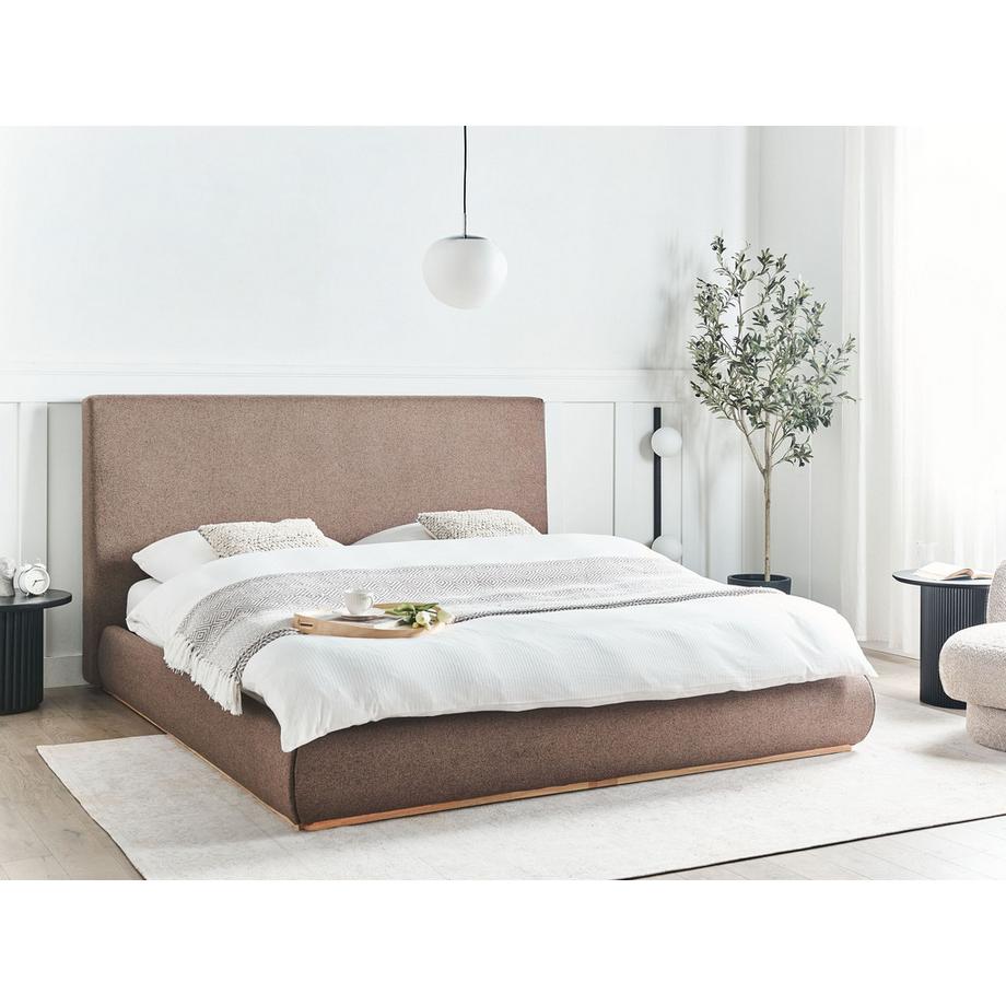 Beliani Lit ottoman en Tissu Moderne CAMPAGNE  