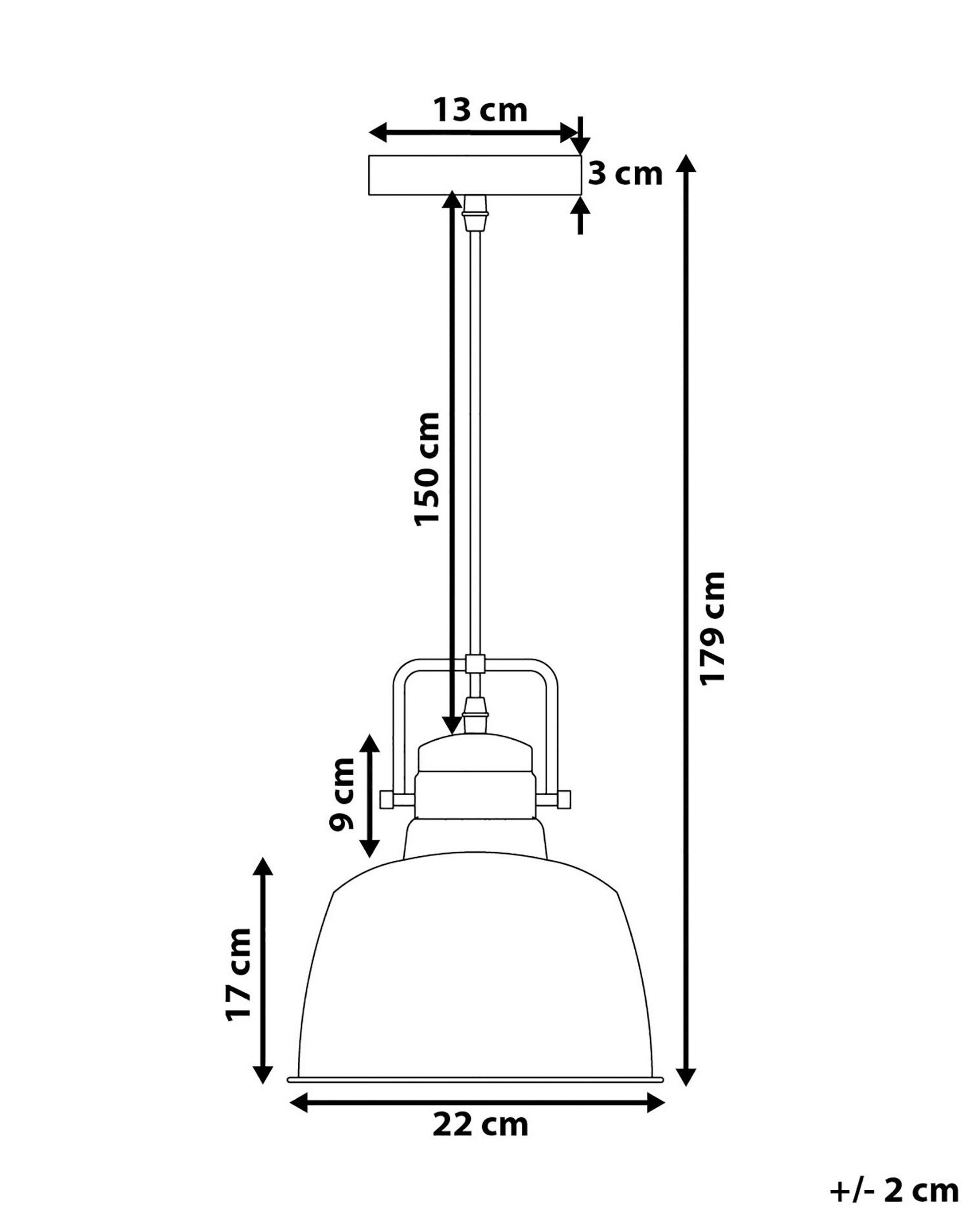 Beliani Lampe suspension en Métal Moderne NARMADA  