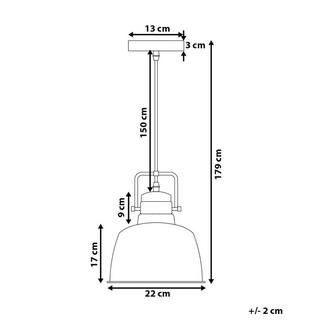 Beliani Lampe suspension en Métal Moderne NARMADA  