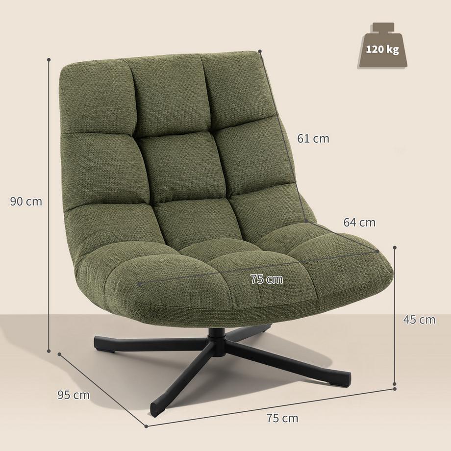 HOMCOM Fauteuil de salon  