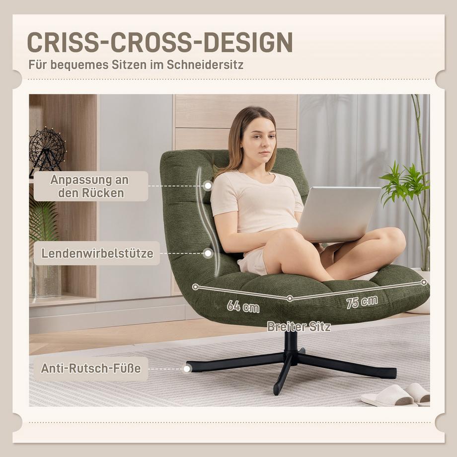 HOMCOM Fauteuil de salon  