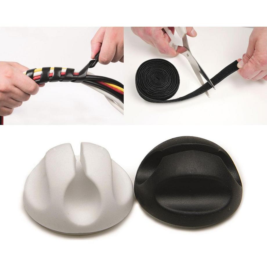 STEFFEN  107DLB1KSW organizer per cavi Scrivania Scatola portacavi Nero 1 pz 