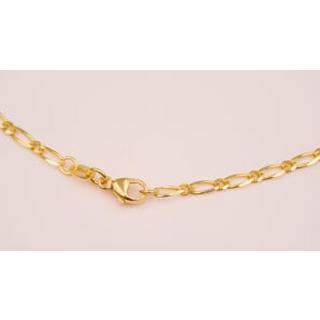 MUAU Schmuck  Collier figaro or jaune 750, 2.3mm, 40cm 