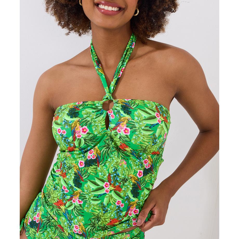 Joe Browns Top Tankini Halter Stampa Tropicale  