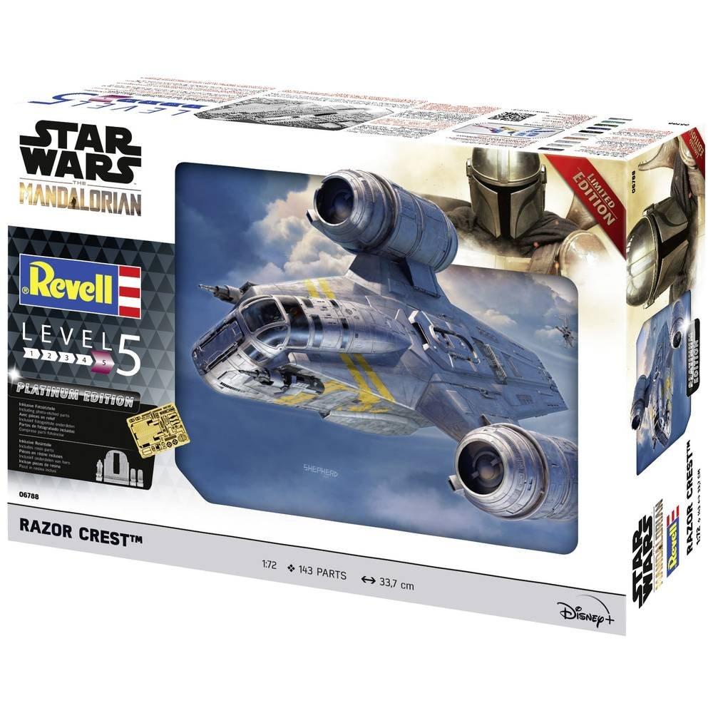 Revell  1:72 le Mandaloran, Razor Crest Platinum Edition Platinum 