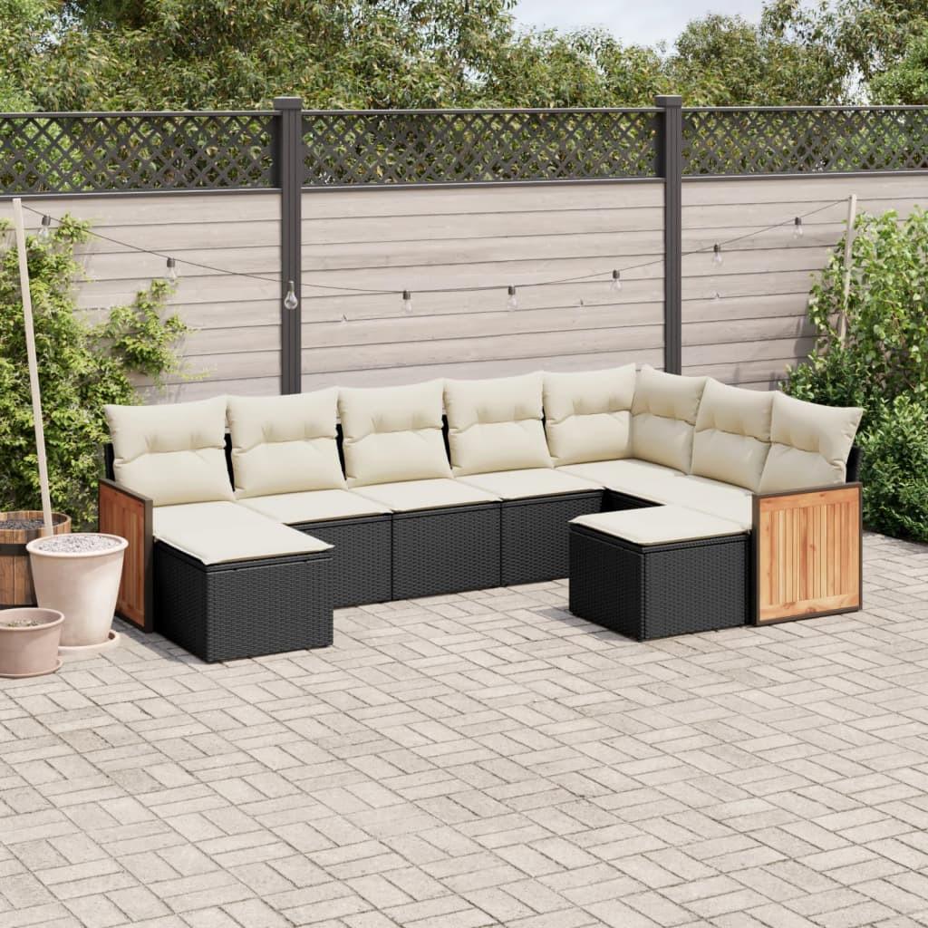 VidaXL Ensemble de canapés de jardin rotin synthétique  