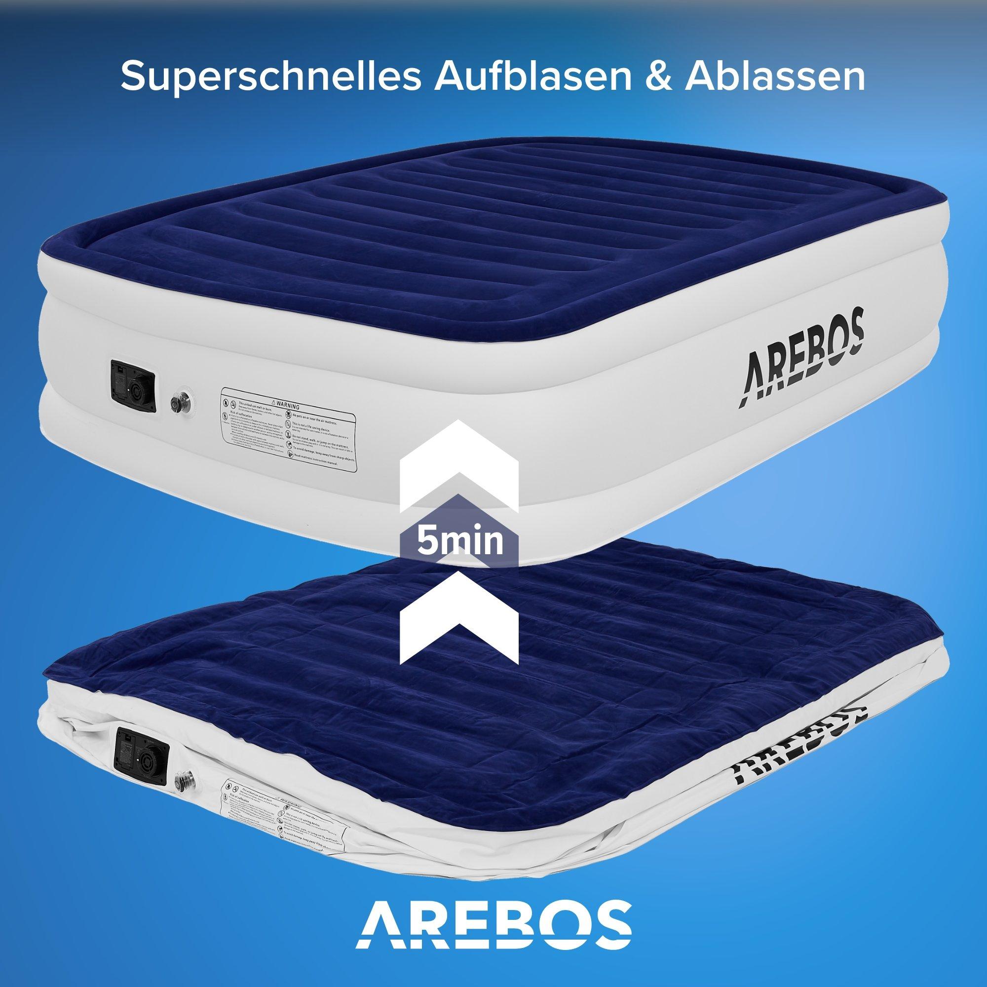 Arebos Matelas à air autogonflant Lit d'invité Matelas Lit gonflable avec pompe  