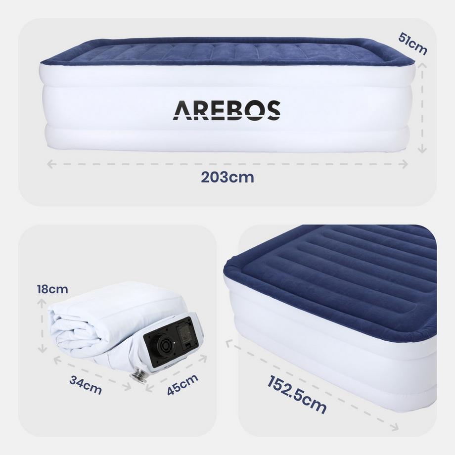 Arebos Materasso Gonfiabile Autogonfiante Letto per Ospiti con Pompa  