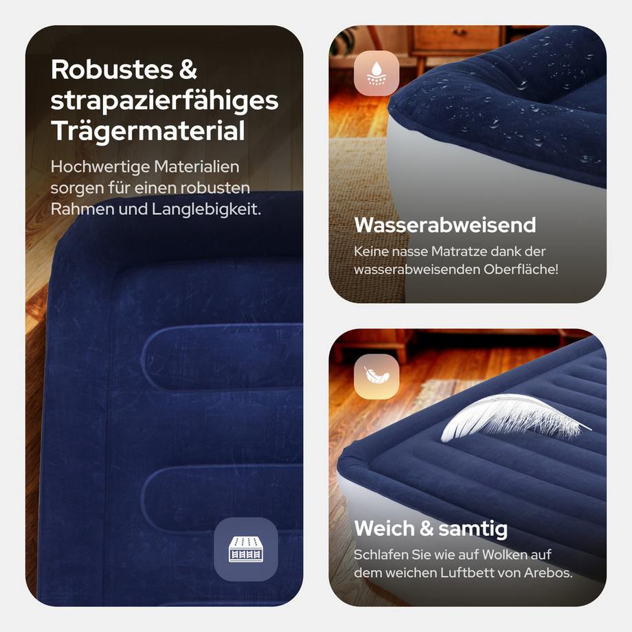 Arebos Materasso Gonfiabile Autogonfiante Letto per Ospiti con Pompa  