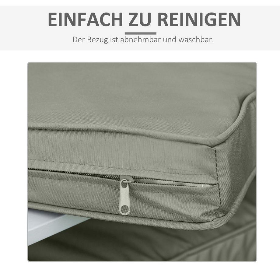 Northio Lot de 2 coussins d'assise 56 x 52 cm, coussins de chaise avec fermeture éclair, housse en tissu, rembourrage de 7 cm d'épaisseur, coussins d'assise lavables pour la maison, le jardin, la voiture, le bureau, le canapé, les chaises, gris foncé  