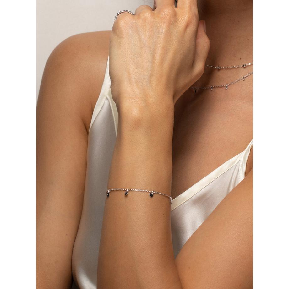 PHANTASYA  Plättli klein Armband 1520 Rhodiniert 