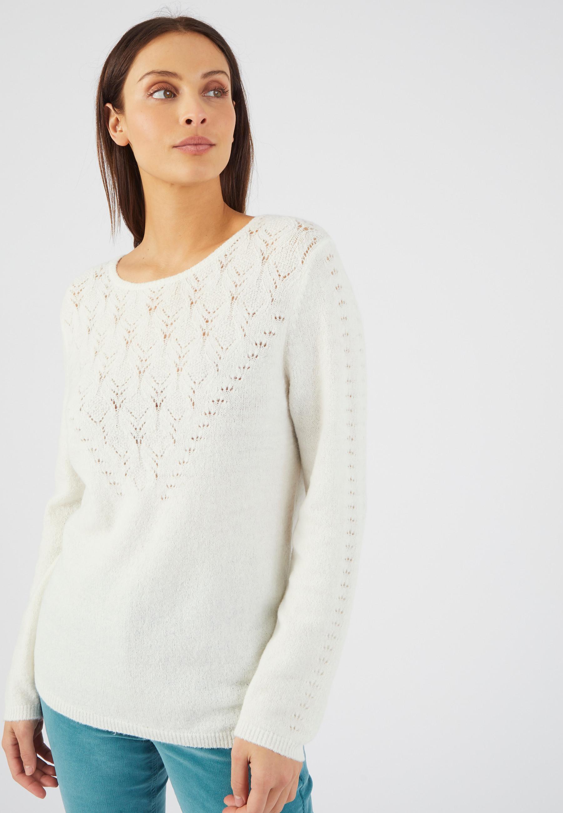 Damart  Pullover Ajourstrick Alpaka-Mix 