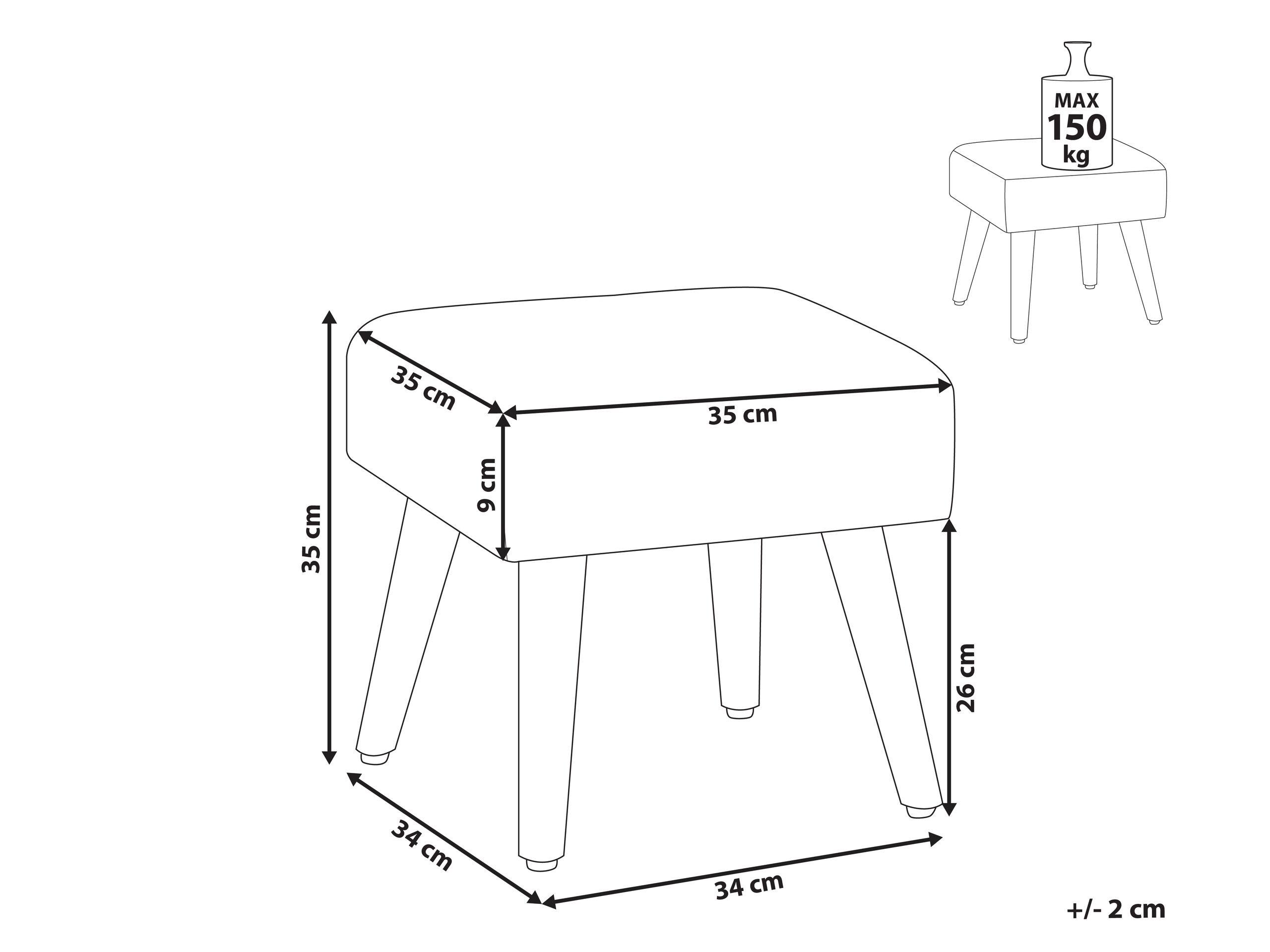 Beliani Sgabello en Cotone Moderno OSAGE  