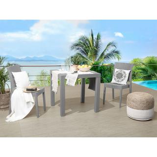 Beliani Gartentisch aus Kunststoff Industriell FOSSANO  