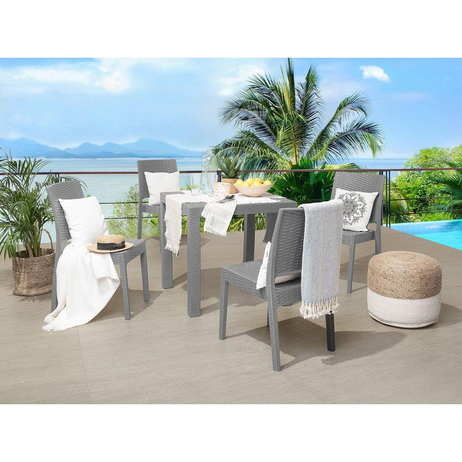 Beliani Gartentisch aus Kunststoff  FOSSANO  