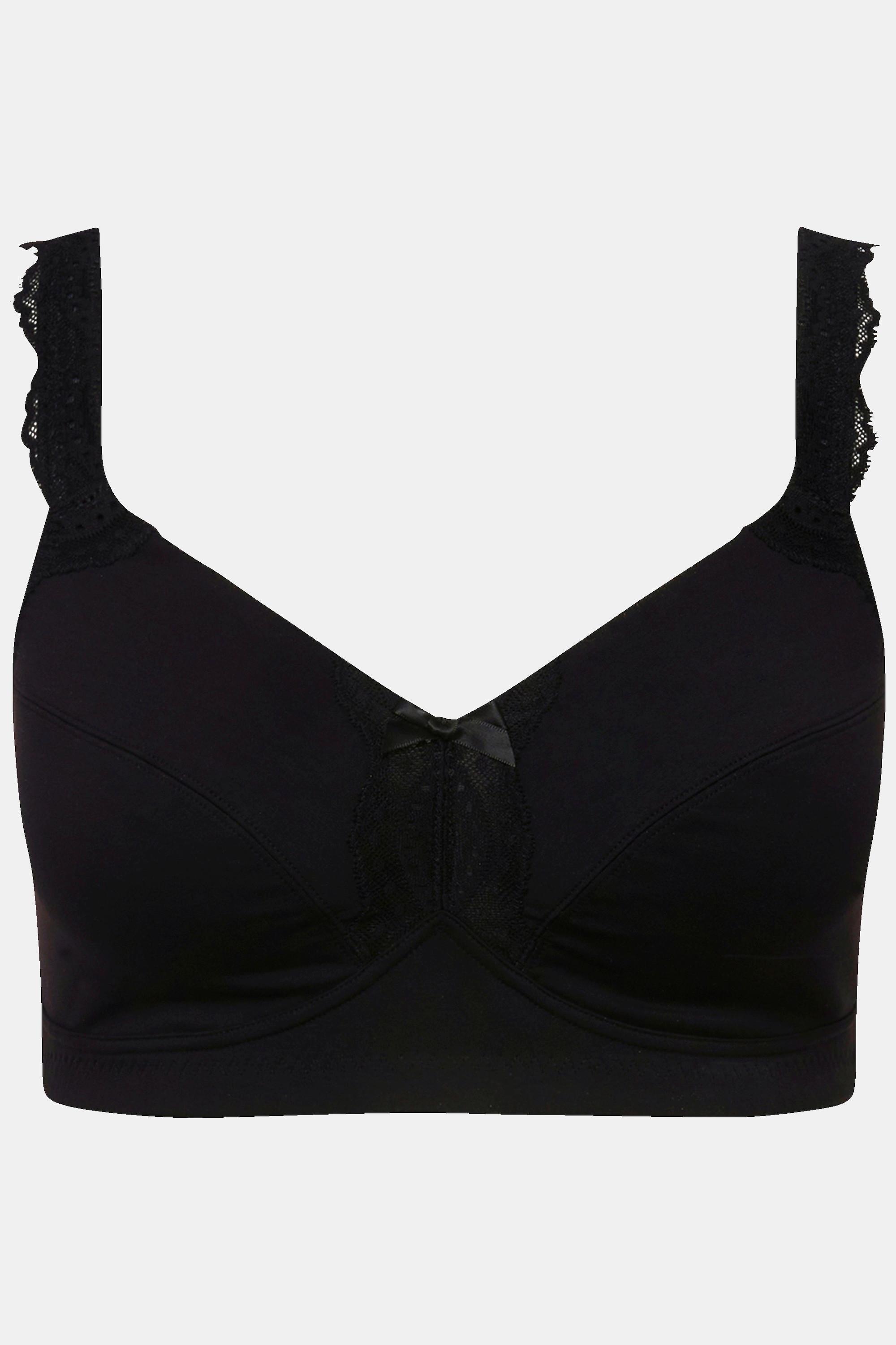 Ulla Popken  Soutien-gorge souple sans armatures avec détail en dentelle - bonnet C-E 