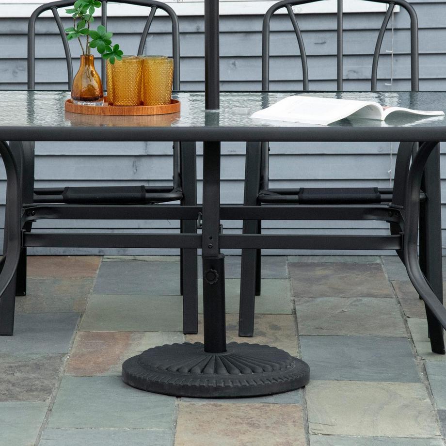 Northio Portaombrellone 14 Kg Portaombrellone Per Ombrellone Pali Rotondi Per Ombrellone 35-48 Mm Base Per Ombrellone Per Giardino Terrazzo Cemento Ø49 Cm  