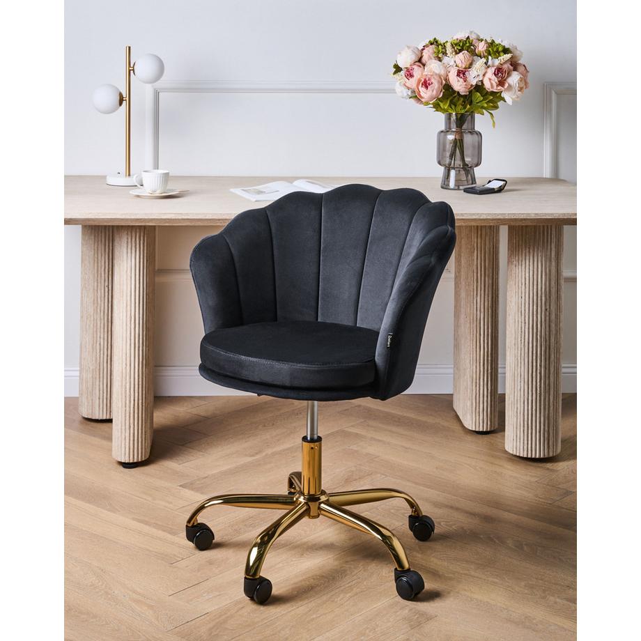Beliani Chaise de bureau en Velours Glamour MONTICELLO  