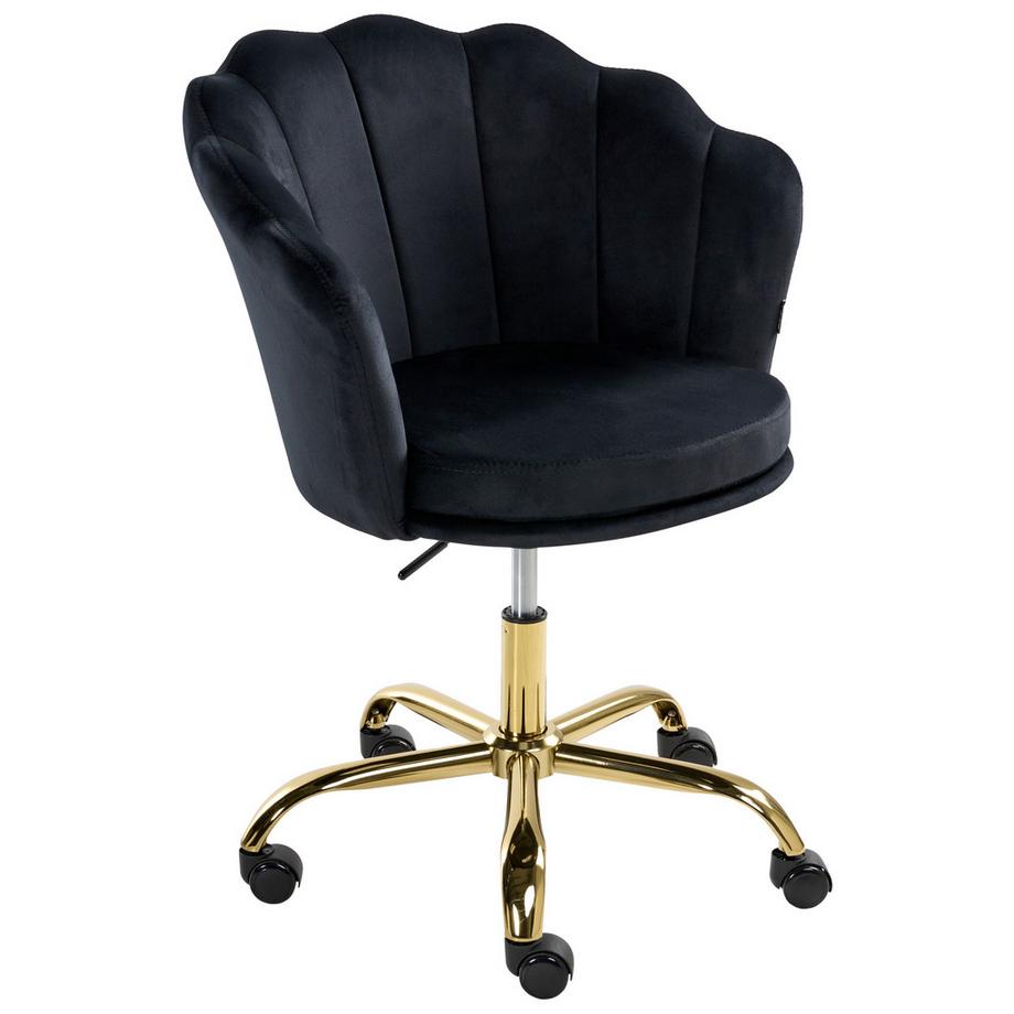 Chaise de bureau en Velours Glamour MONTICELLO