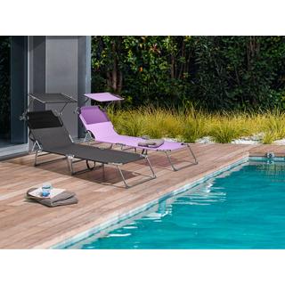 Beliani Sonnenliege aus Stahl Modern FOLIGNO  