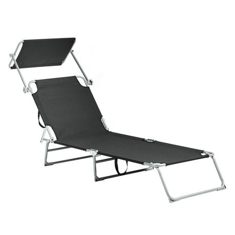 Beliani Sonnenliege aus Stahl Modern FOLIGNO  