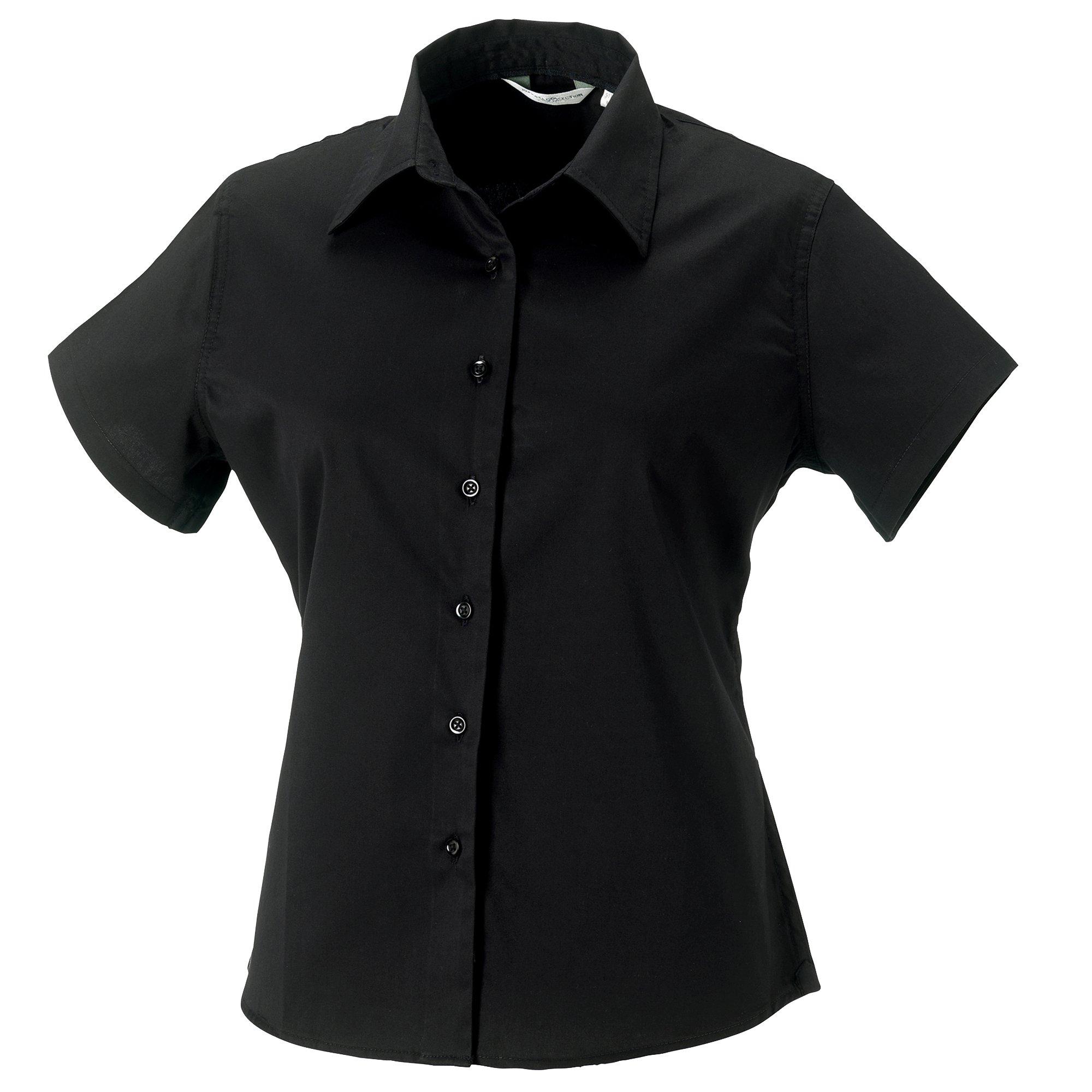 Image of Collection Hemd Bluse, Kurzarm Damen Schwarz XS