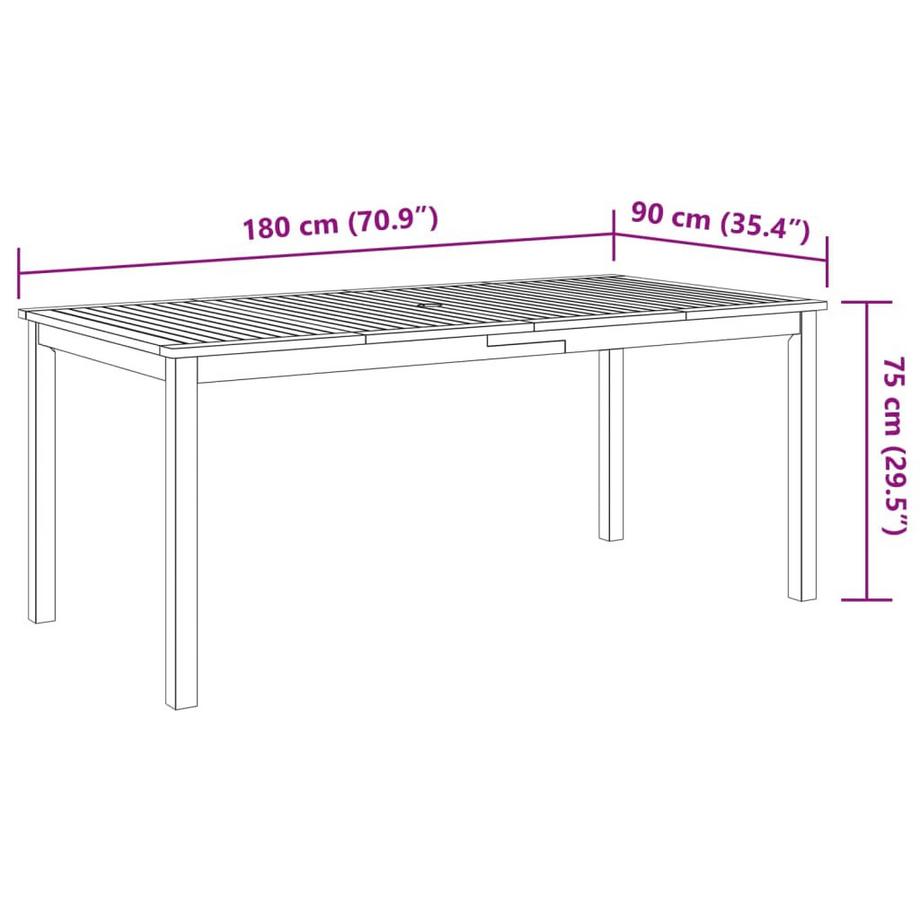 VidaXL Ensemble à manger de jardin bois d'acacia  