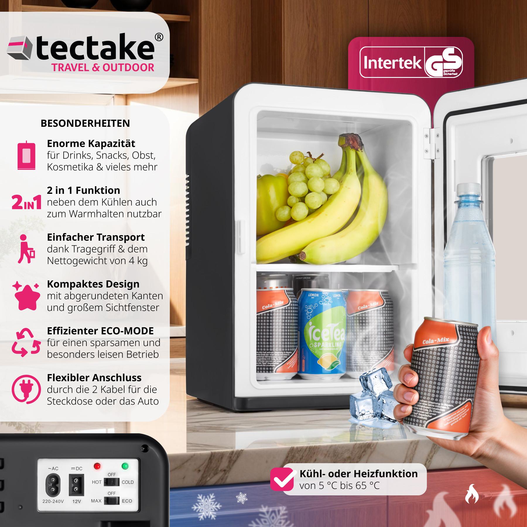 Tectake Mini-réfrigérateur portable avec fonction 2-en-1 27x31x41cm  