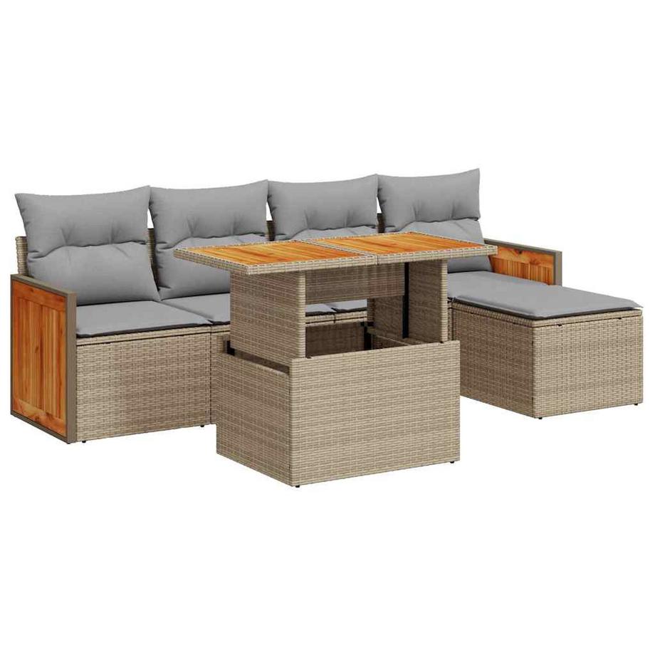 set divano da giardino Polirattan