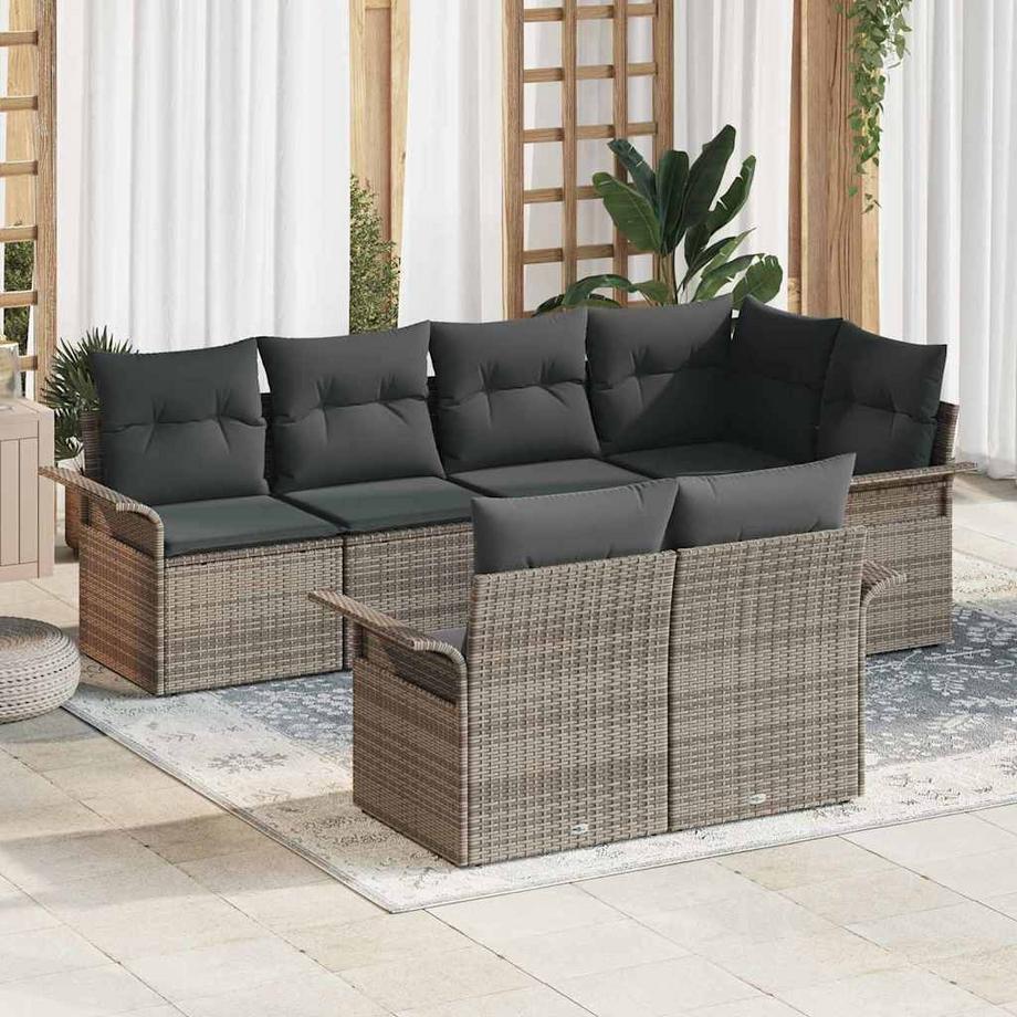 VidaXL Posti a sedere da giardino Polyrattan  