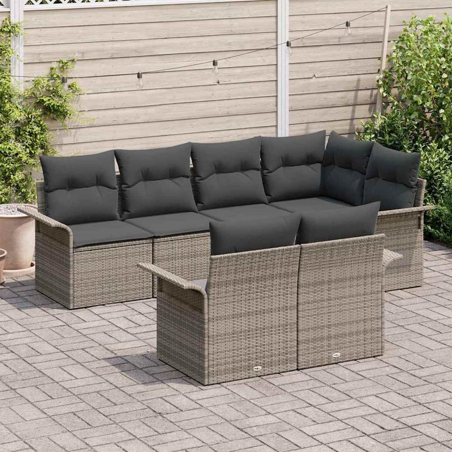 VidaXL Posti a sedere da giardino Polyrattan  